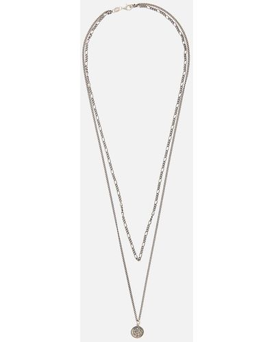 Serge Denimes St Christopher Multi-chain Sterling Silver Necklace - Metallic