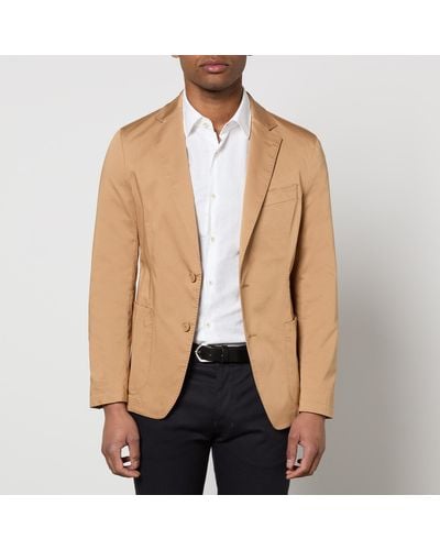 BOSS P-hanry Cotton-blend Suit Jacket - Natural