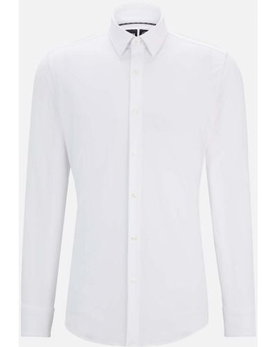 BOSS P-hank Long Sleeved Nylon Shirt - White