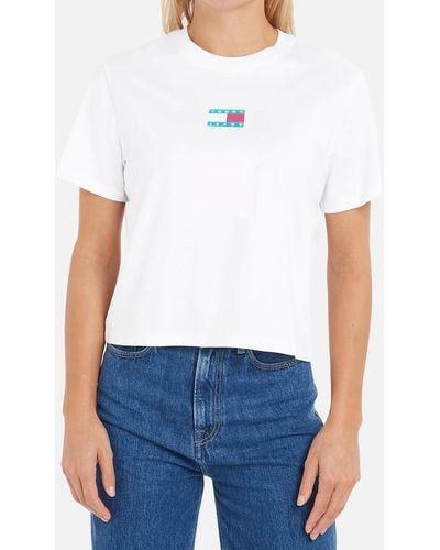 T-shirt manches longues Tommy Hilfiger Blyss blanc pour femme - Tou