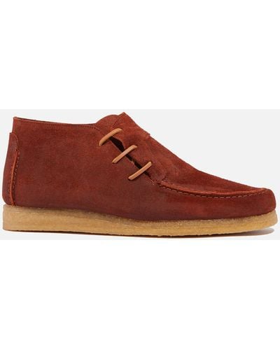 Clarks Suede Lugger Boot - Brown