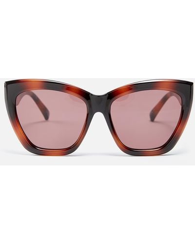Le Specs Vamos Oversized Square-frame Sunglasses - Brown