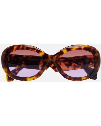 Vivienne Westwood The Vivienne Acetate Oval-Frame Sunglasses - Braun