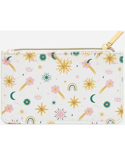 Estella Bartlett X Charly Clements Printed Faux Leather Cardholder - White