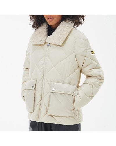 Barbour Norton Quilted Shell Coat - Natural