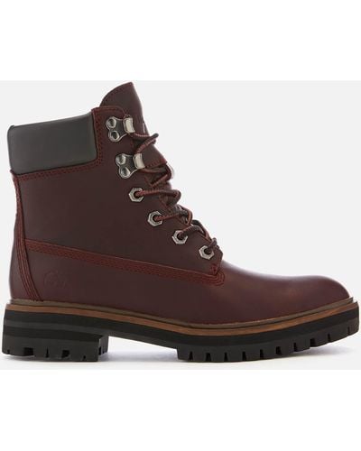 Timberland Womens Burgundy London Square 6 Inch Boots - Brown
