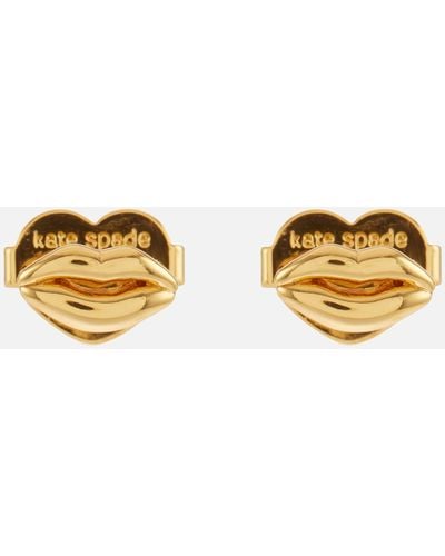 Kate Spade Mini Lip Gold-tone Stud Earrings - Metallic