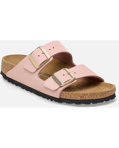 Birkenstock Arizona Slim-fit Nubuck Double-strap Sandals - Brown