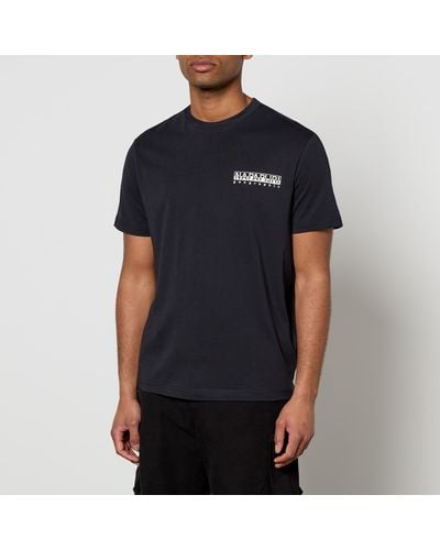 Napapijri Tahi Graphic Cotton-jersey T-shirt - Black