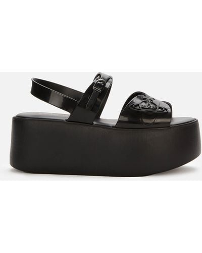 Melissa + Vivienne Westwood Anglomania Connect Platform Sandals - Black