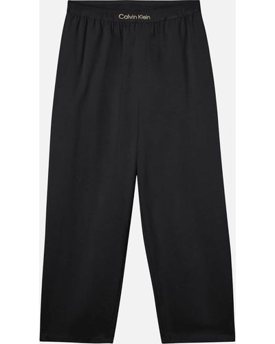 Calvin Klein Cotton-blend Pyjama Trousers - Black