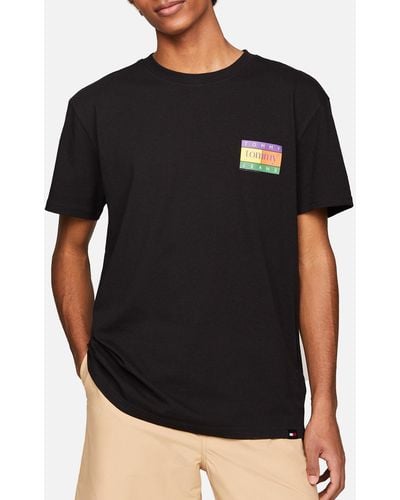 Tommy Hilfiger Summer Flag Cotton-jersey T-shirt - Black