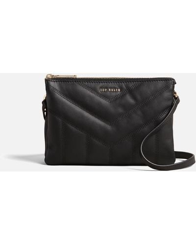Ted Baker Ayasini Leather Quilted Puffer Cross Body Bag - Schwarz