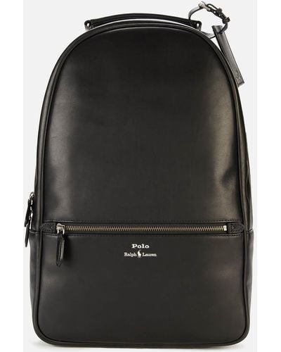 Polo Ralph Lauren Smooth Leather Backpack - Black