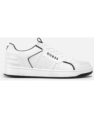 Guess Bianqa Leather Basket Sneakers - White