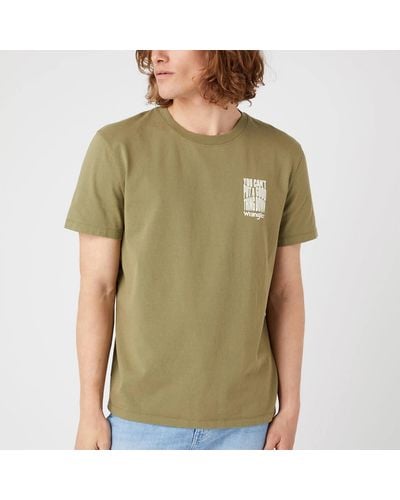 Wrangler Motif Cotton T-Shirt - Grün