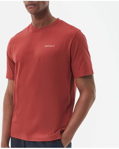Barbour Swift Cotton-Jersey T-Shirt - Rot