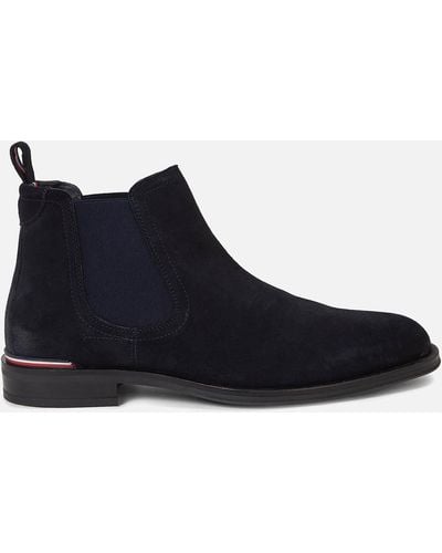 Tommy Hilfiger Suede Chelsea Boots - Blau