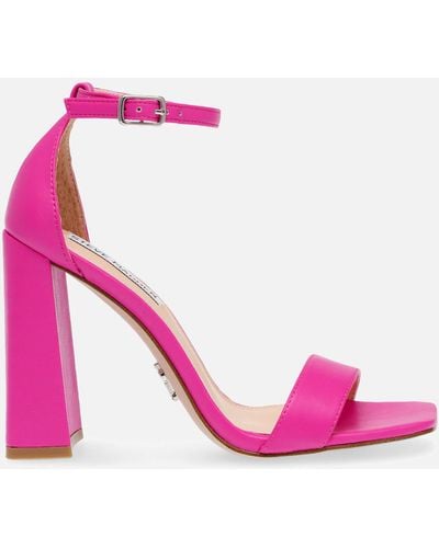 Steve Madden Airy Leather Heeled Sandals - Pink