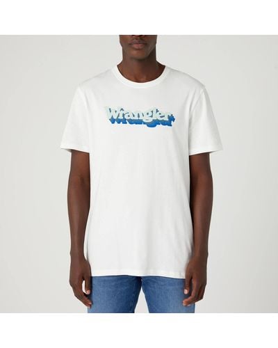 Wrangler Contrast Graphic Cotton T-shirt - White
