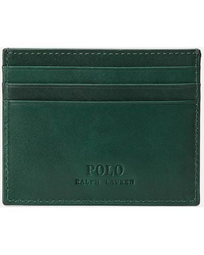 Polo Ralph Lauren Embroidered Leather Cardholder - Green