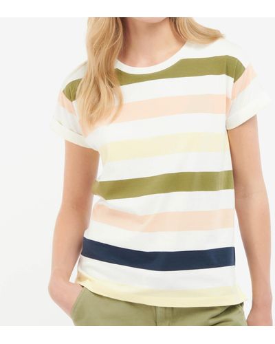 Barbour Lyndale Striped Cotton Top - White