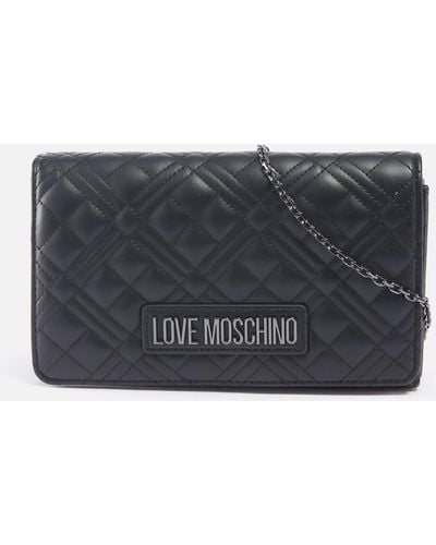 Love Moschino Borsa Quilted Faux Leather Crossbody Bag - Black