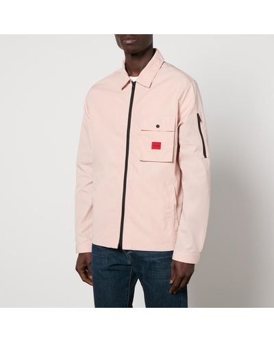 HUGO Emmond Cotton-blend Shell Overshirt - Pink