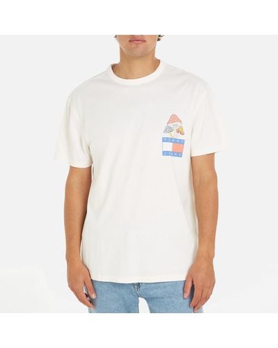 Tommy Hilfiger Novelty Graphic Organic Cotton-jersey T-shirt - White