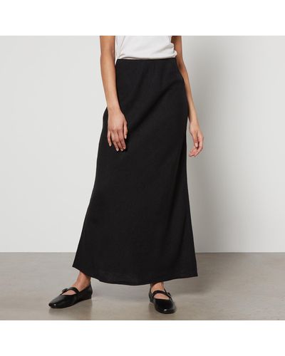 Nobody's Child Mila Linen-blend Maxi Skirt - Black
