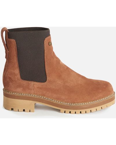 Barbour Dixie Suede Chelsea Boots - Brown