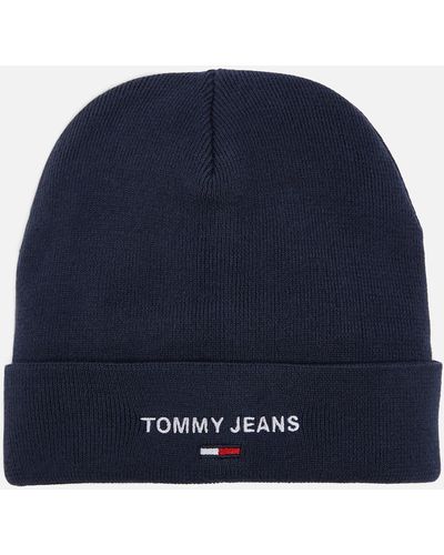 Tommy Hilfiger Sport Logo Knit Beanie - Blue