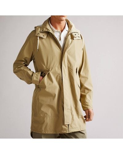 Ted Baker Heogan Hooded Shell Parka Jacket - Natural