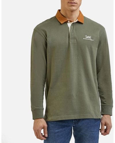 Lee Jeans Cotton-jersey Polo Shirt - Green