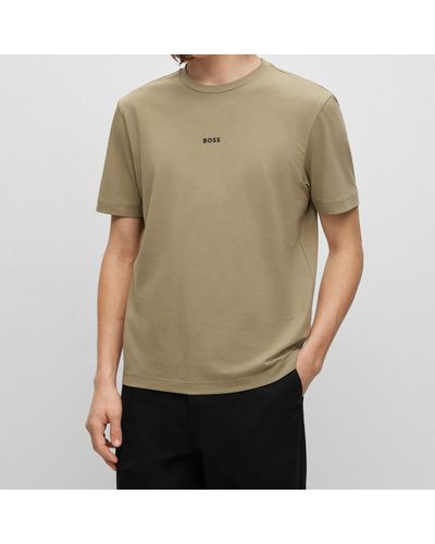 BOSS by HUGO BOSS Tchup Cotton-blend T-shirt - Natural