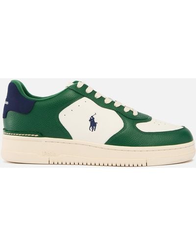 Polo Ralph Lauren Master Leather Court Trainers - Green
