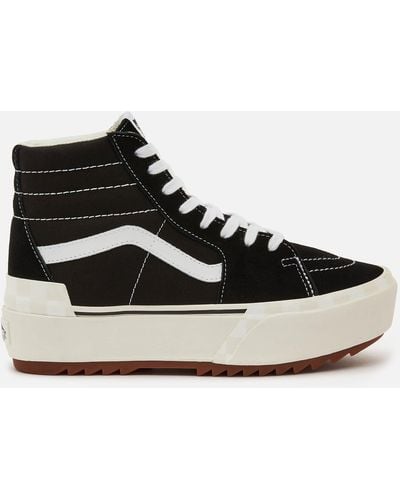Vans Suede/canvas Sk8-hi Stacked Shoes - Black