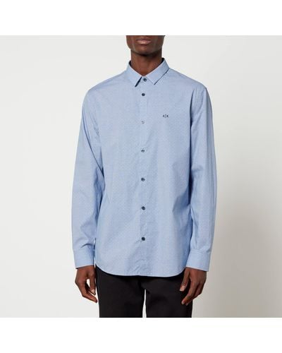 Armani Exchange NY Print Cotton T-Shirt - Blau