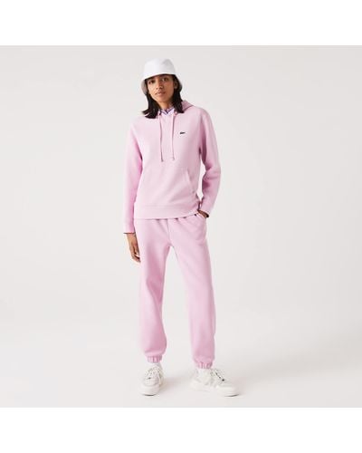 Lacoste Embroidered Logo Hoodie - Pink
