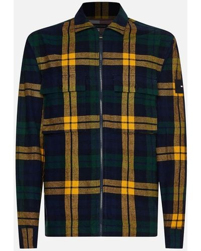 Tommy Hilfiger Blackwatch Cotton-blend Flannel Shirt Jacket - Blue