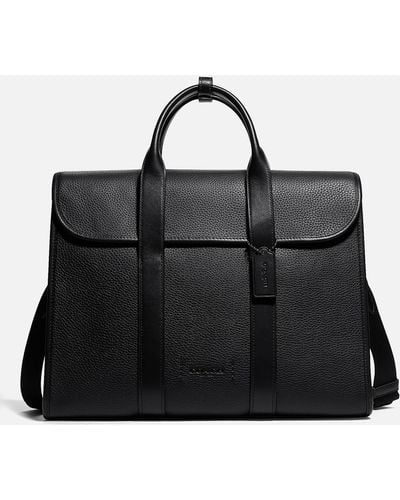 Coach+F11319+Men%27s+Hamilton+Pebbled+Leather+Laptop+Bag+Briefcase for sale  online