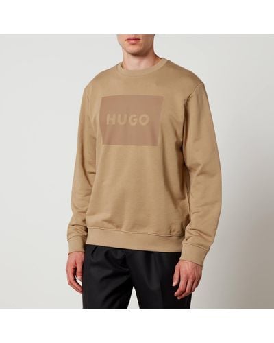 HUGO Duragol Cotton-jersey Sweatshirt - Natural