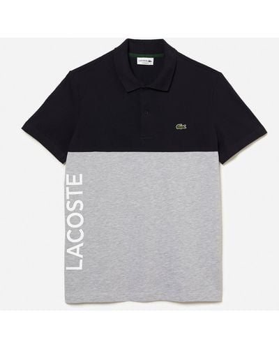 Lacoste Seasonal Colour Block Cotton-Piqué Polo Shirt - Schwarz