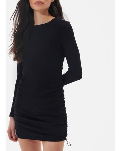 Barbour Ennis Ruched Jersey Mini Dress - Black