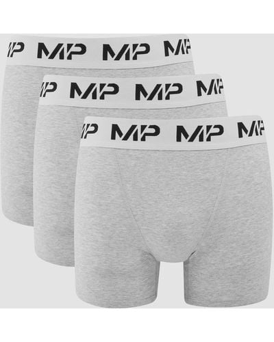 Mp Boxers (3 Pack) Grey Marl/White - Grau