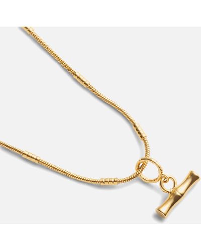 Katie Loxton Bamboo 18-karat Gold-plated Necklace - Metallic