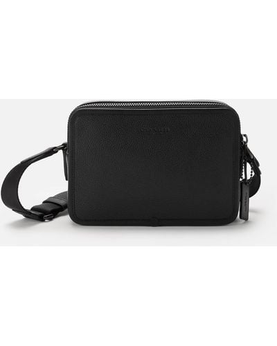 COACH Charter Crossbody Bag 24 In Pebble Leather - Black