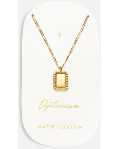 Katie Loxton Optimism Spinning Amulet 18-karat Gold-plated Necklace - Metallic