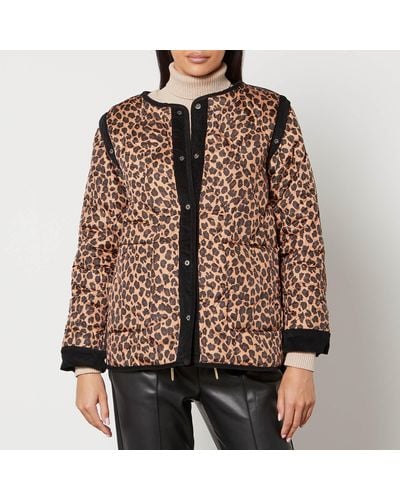 Never Fully Dressed Leopard-print Reversible Shell Jacket - Brown