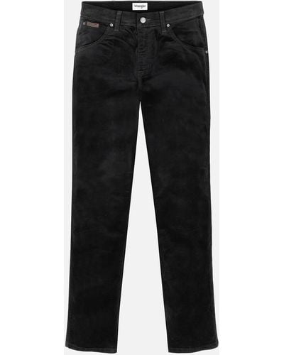 Wrangler Texas Slim Fit Corduroy Trousers - Black